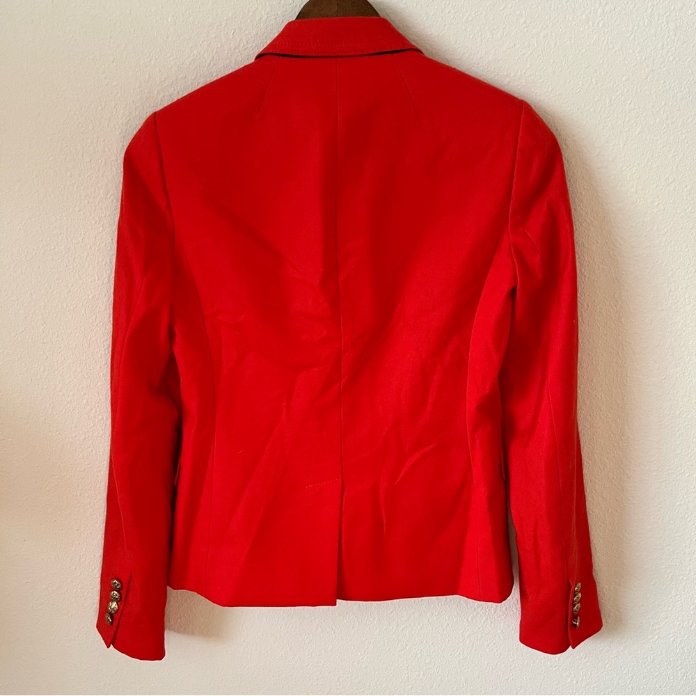J. Crew Cherry Red Tailored Blazer Schoolgirl Professional Business Casual Wear - Picture 7 of 7